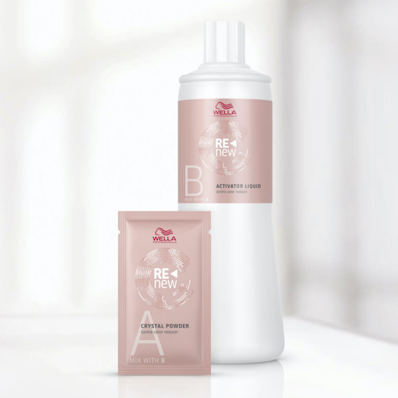Colour Renew Crystal Powder and Activator Liquid.
