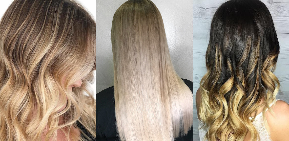The difference between balayage, ombre and dip-dye hair, all created using Wella Professionals The difference between balayage, ombre and dip-dye hair, all created using Wella Professionals