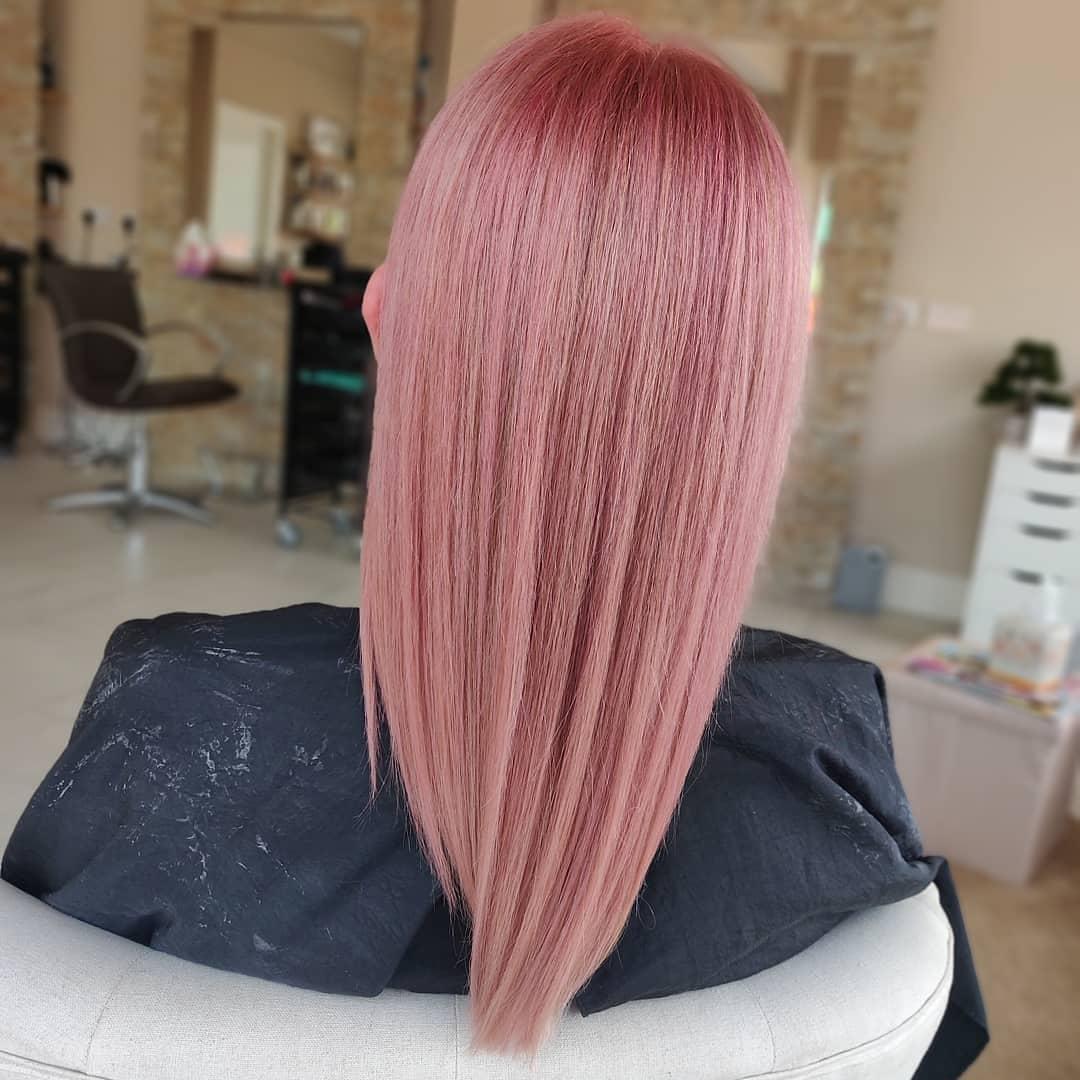 Image of woman with metallic hair color created using Wella Professionals products