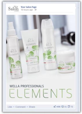 An example of the many Instagram images you can share to announce new services and products offered in salon!