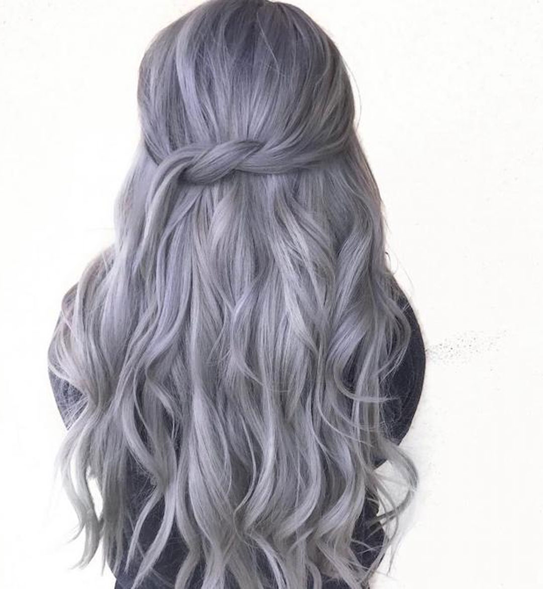 Image of woman with metallic hair color created using Wella Professionals products