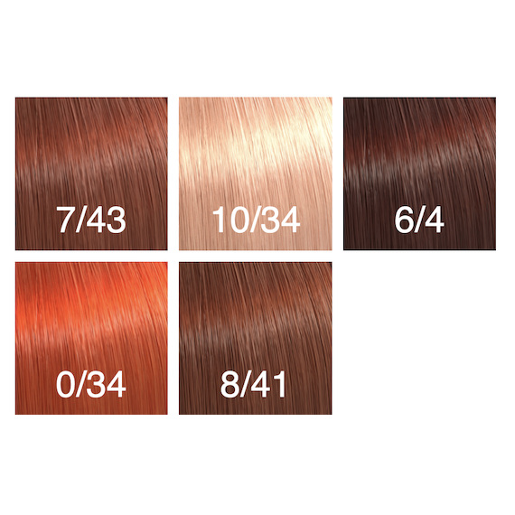 Wella Color Chart for a brown Color Touch Melt.