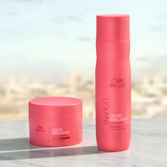 INVIGO Color Brilliance Mask and Shampoo side by side.