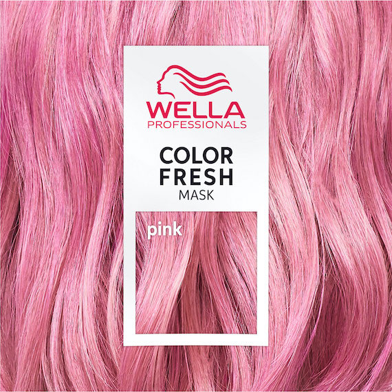 Close-up of pink hair created using Color Fresh Mask in Pink.