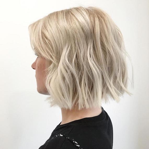 Image of woman with blunt haircut created using Wella Professionals products