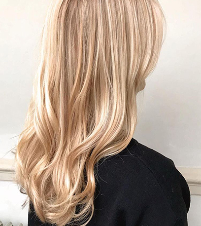 Natural blonde hair, created using Wella Professionals