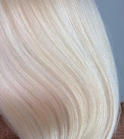Image of smooth Cream Blonde Hair, created using Wella Professionals