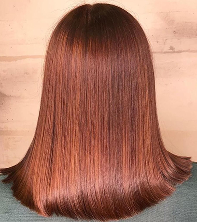 Image of warm Glass Hair, created using Wella Professionals