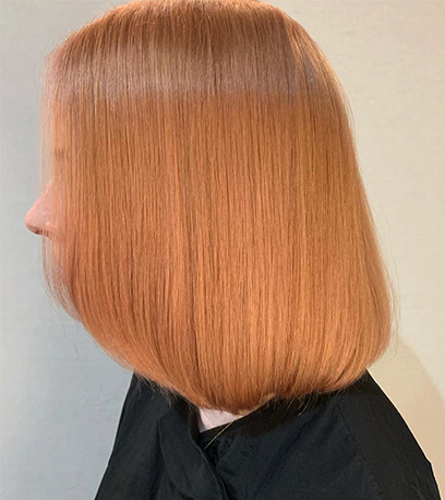 Image of creamy Muted Auburn, created using Wella Professionals