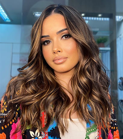 Image of Warm Ring Light Balayage, created using Wella Professionals