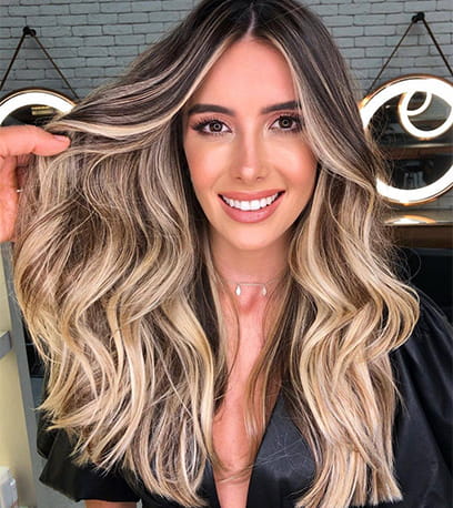 Image of Golden Ring Light Balayage, created using Wella Professionals
