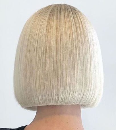 White chocolate bob, created using Wella Professionals